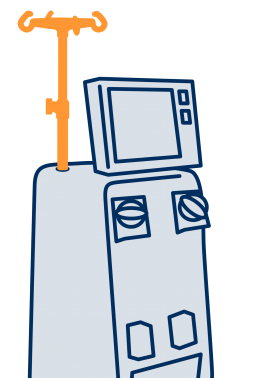 IV Pole for Dialysis Machine - Icon - provita medical oem