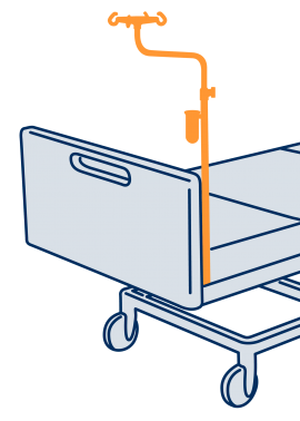 IV Pole for Hospital Beds - Icon - provita medical oem