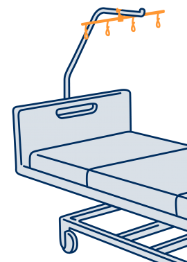 Infusion Holder for Hospital Beds - Icon - provita medical oem