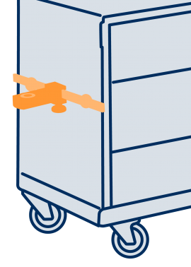 Clamp for Trolleys - Icon - provita medical oem