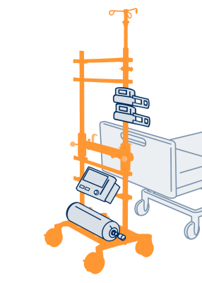 Roll Stand for Infusion Pumps - Icon - provita medical oem