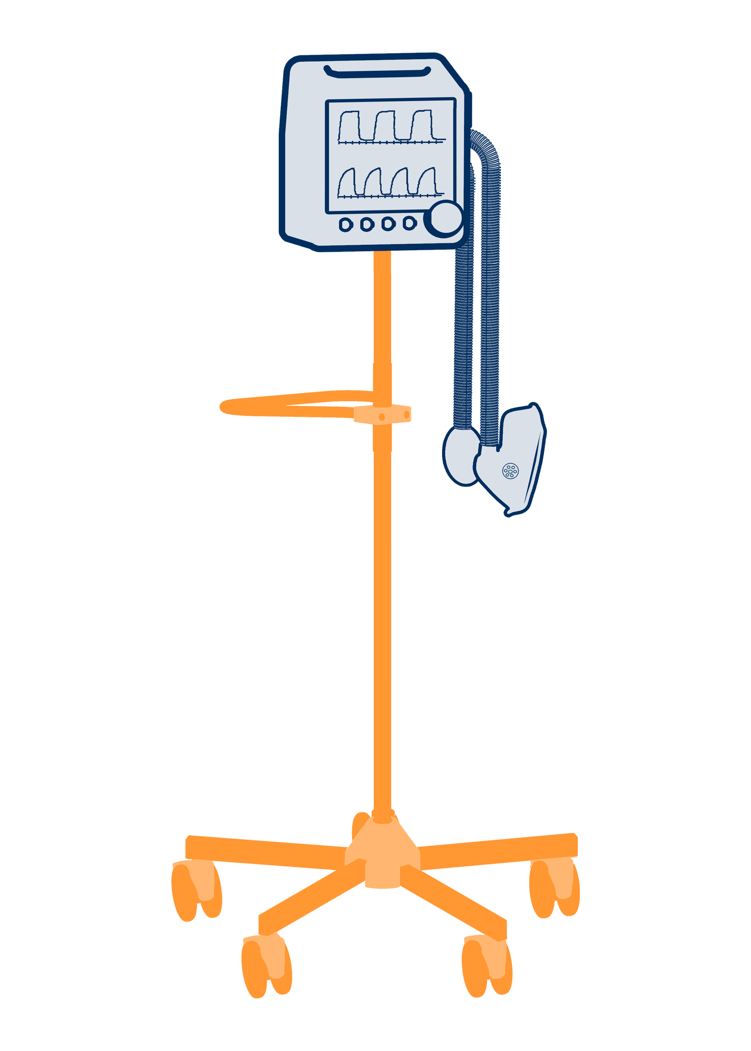 Roll Stand for Lung Ventilators - Icon - provita medical oem